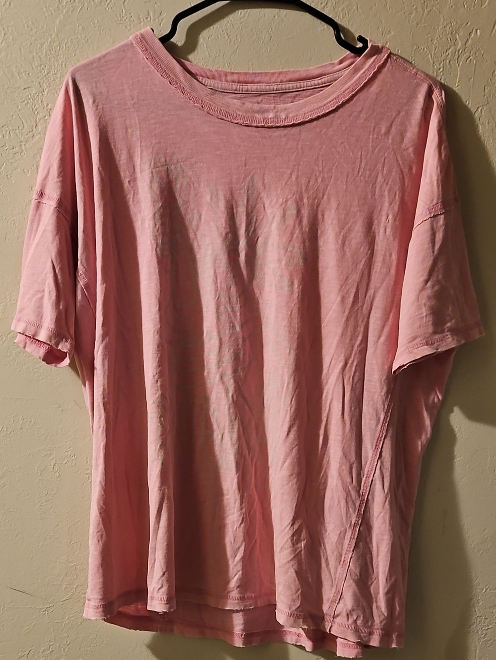 aerie Oversized Short Sleeve Tee in Light Pink